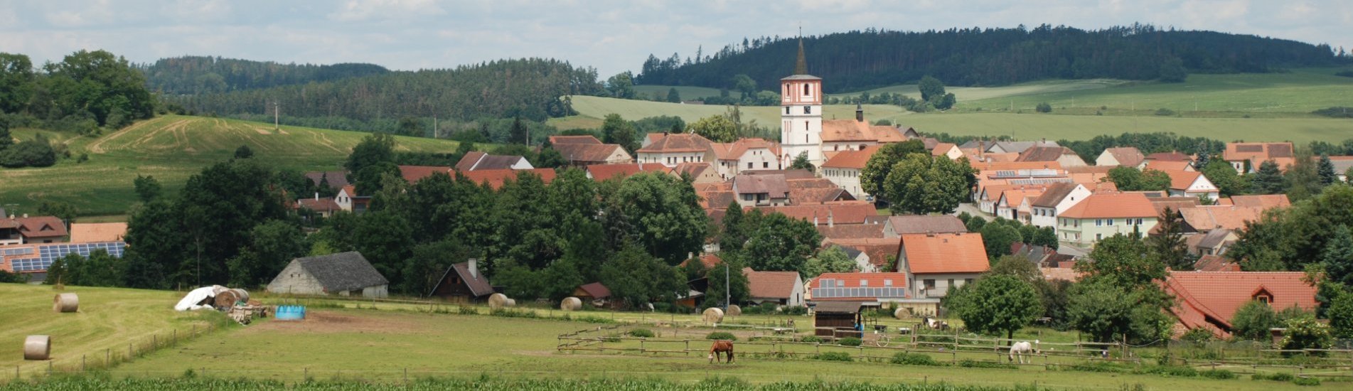 Pohled na obec Volenice